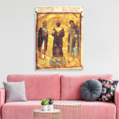 Grec Coisl 79 f.2v Emperor Nicephorus III Botaniat Canvas Afdruk (Insitu (Woonkamer))