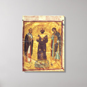 Grec Coisl 79 f.2v Emperor Nicephorus III Botaniat Canvas Afdruk
