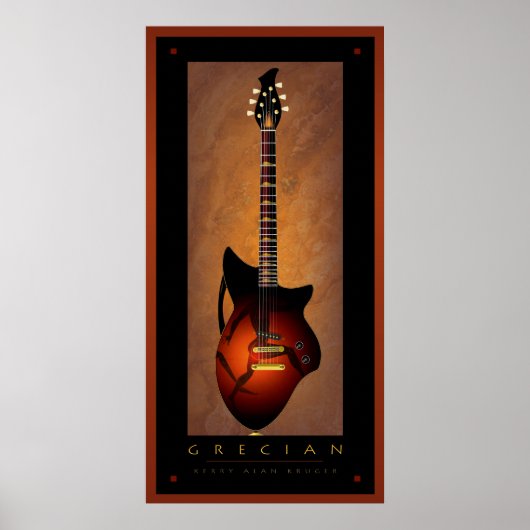 Grecian art guitar poster KAKruger (Voorkant)