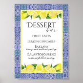 Grecian Blue en Lemon Dessert Bar Poster (Voorkant)