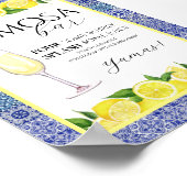 Grecian Blue en Lemon Mimosa Bar Poster (Hoek)
