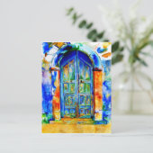 Grecian door. briefkaart (Staand voorkant)