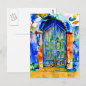 Grecian door. briefkaart (Voorkant / Achterkant)