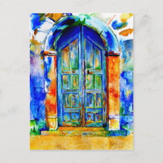 Grecian door. briefkaart