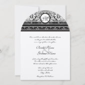 Grecian Floral Big Greek Wedding Invitation Kaart (Voorkant)