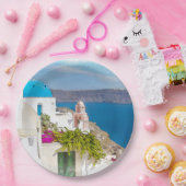 Grecian Paradise. schilderij van de waterverf Sant Papieren Bordje (Feest)