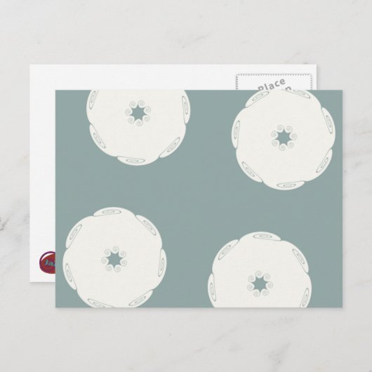 Grecian Spiral Circle Waves Briefkaart (Voorkant / Achterkant)