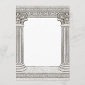 Grecian Toga Party nodigt uit tot stenen kolommen Kaart (Achterkant)