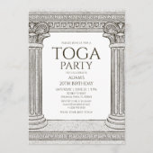 Grecian Toga Party nodigt uit tot stenen kolommen Kaart (Voorkant)