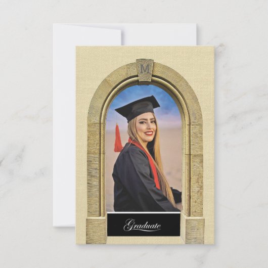 greco-Roman Arch Grad Party Invitation Enclosure (Voorkant)