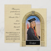 greco-Roman Arch Grad Party Invitation Enclosure (Voorkant / Achterkant)