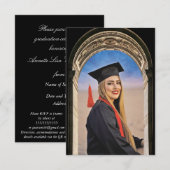 Greco-Roman Arch Graduation Party invite Enclosure (Voorkant / Achterkant)