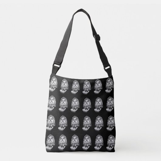 Greco Roman Bust Crossbody Tas (Voorkant)