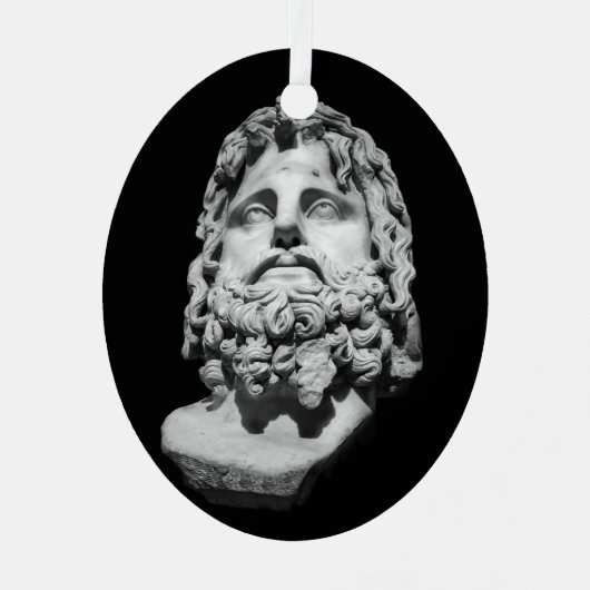 Greco Roman Bust Metalen Ornament (Voorkant)