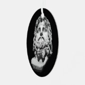 Greco Roman Bust Metalen Ornament (Voorkant links)