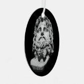 Greco Roman Bust Metalen Ornament (Voorkant Rechts)
