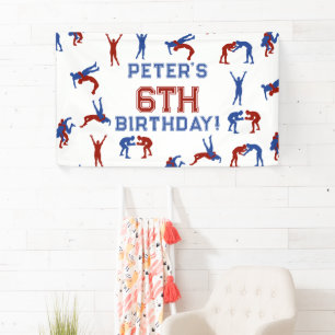 Greco Roman Freestyle Wrestling Kids Verjaardag Spandoek