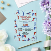 Greco Roman Freestyle Wrestling Verjaardagsfeestje Acryl Uitnodigingen (Insitu (Huwelijk))
