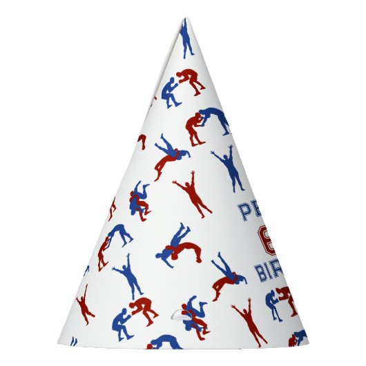 Greco Roman Freestyle Wrestling Verjaardagsfeestje Feesthoedjes (Links)