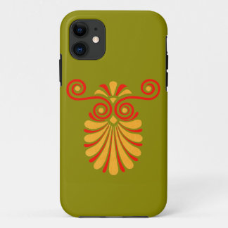  Greco-Roman Funky Owl Grafisch Ontwerp iPhone 11 Hoesje