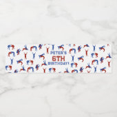 Greco Roman Wrestling Kids Verjaardagsfeestje Them Waterfles Etiket (Enkel label)