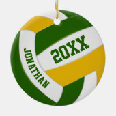 gred gold boys girls team volleybal keramisch ornament (Achterkant)