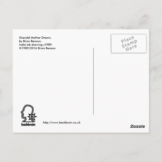 Gredel Moeder Dream, door Brian Benson Briefkaart (Achterkant)