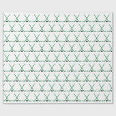 Gree kruipachtige hakjestikken en plukwitpapier cadeaupapier (Vlak)