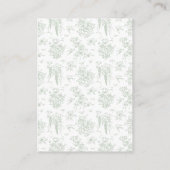 Gree Toile Floral  Vrijgezellenfeest Recept Informatiekaartje (Achterkant)