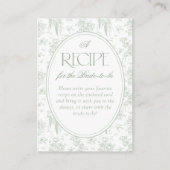 Gree Toile Floral  Vrijgezellenfeest Recept Informatiekaartje (Voorkant)