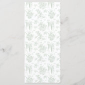 Gree Toile Floral  Vrijgezellenfeest Welkom Menu (Achterkant)