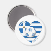 Greece " ΕΛΛΆΔΑ" Soccer Team. Fútbol Grecia 2014 Magneet (Voorkant / Achterkant)