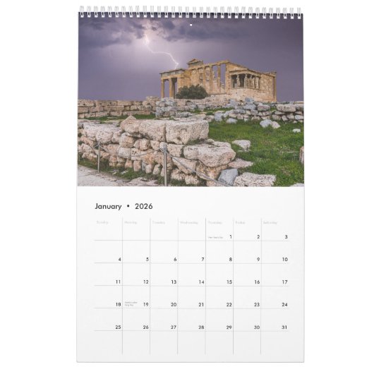 Greece 2026 Photo Calendar – Scenic Landscapes  Kalender (Jan 2026)