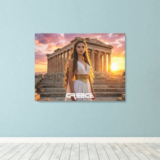 GREECE - ACROPOLIS CANVAS AFDRUK (Insitu (Houten vloer))