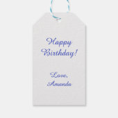 Greece Blue and White Cadeaulabel (Achterkant)