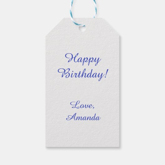 Greece Blue and White Cadeaulabel (Achterkant)