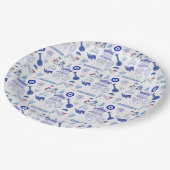 Greece Blue and White Papieren Bordje (Gekanteld)