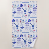 Greece Blue and White Strandlaken (Voorkant)