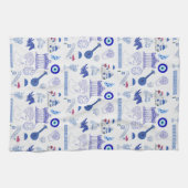 Greece Blue and White Theedoek (Horizontaal)