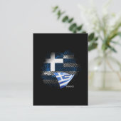Greece flag briefkaart (Staand voorkant)