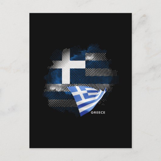 Greece flag briefkaart (Voorkant)