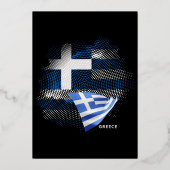 Greece flag folie uitnodiging (Voorkant)