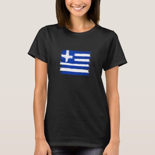 Greece flag for proud German Greeks T-shirt (Voorkant)