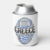 Greece Greek Flag Blikjeskoeler (Blikje Voorkant)