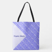 Greece Greek Flag Tiled Blue Personalized  Tote Bag (Voorkant)