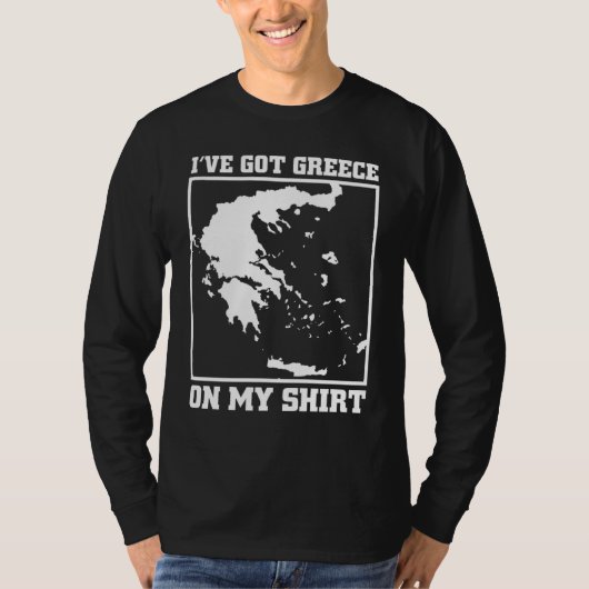 Greece Map  For Europe Greek Pun  Men Women T-shirt (Voorkant)