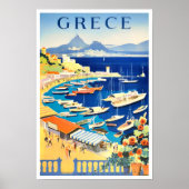 Greece vintage travel Poster (Voorkant)