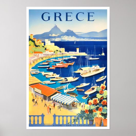Greece vintage travel Poster (Voorkant)