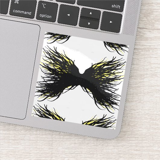 Greed Abstract 7 Deadly Sins Alcohol Ink Art Sticker (Detail)