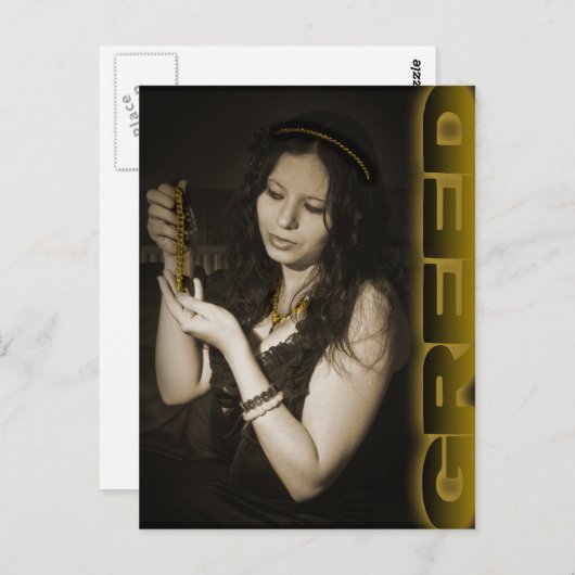 Greed Briefkaart (Voorkant / Achterkant)